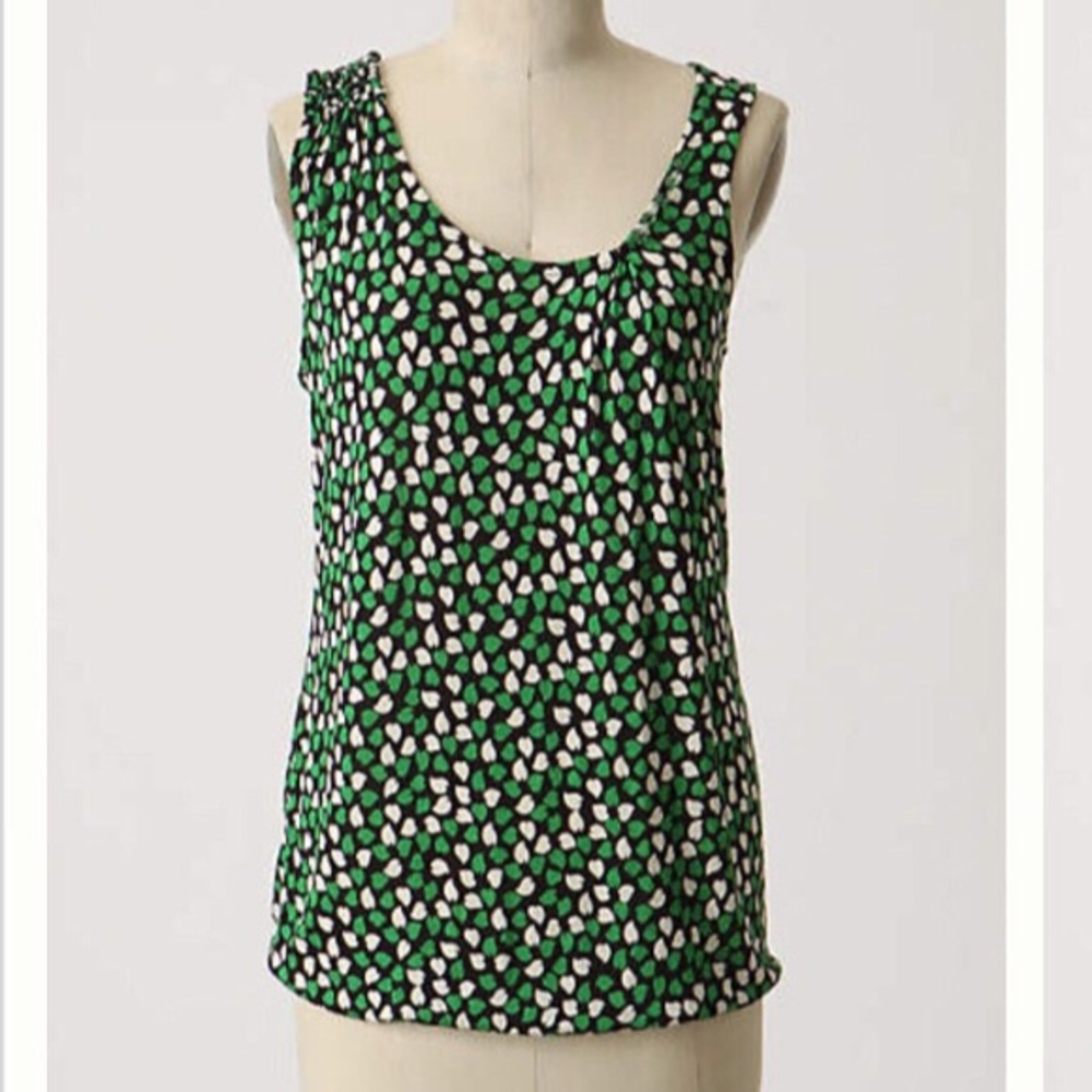 Anthro Little Yellow Button Dawns Bloom Tank